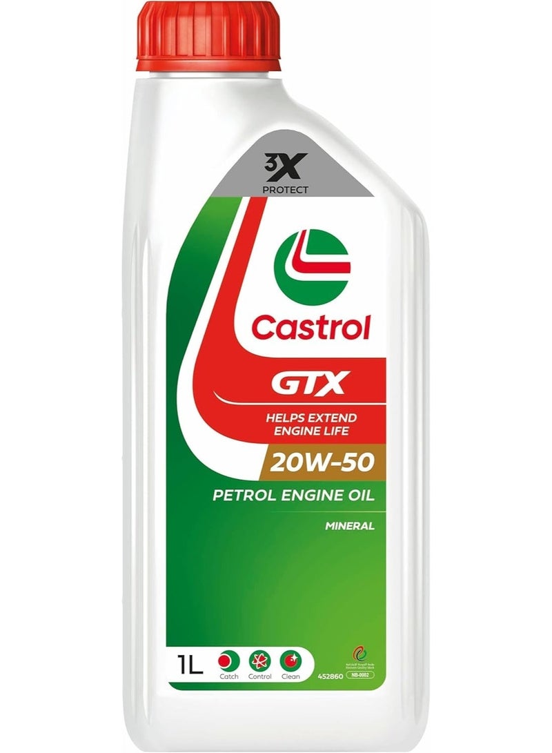Castrol GTX 20W-50 Petrol Engine Oil – 1L